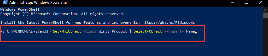 the powershell command first step