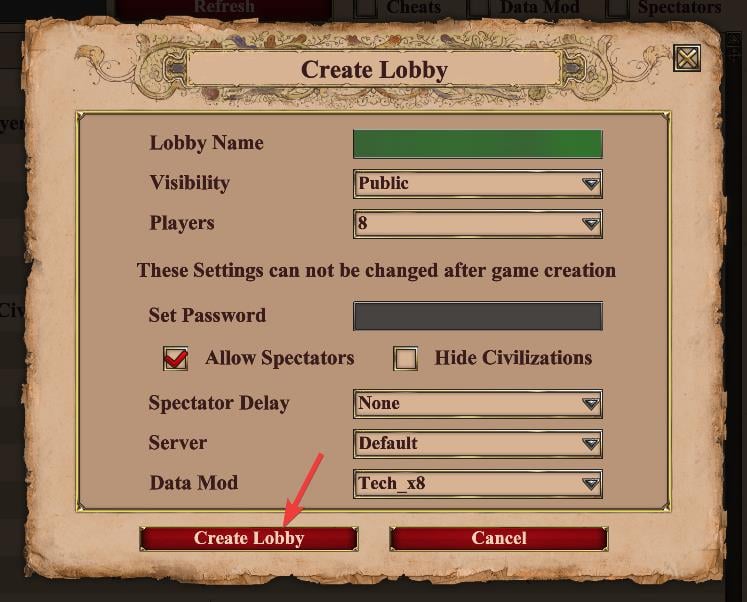 Create Lobby