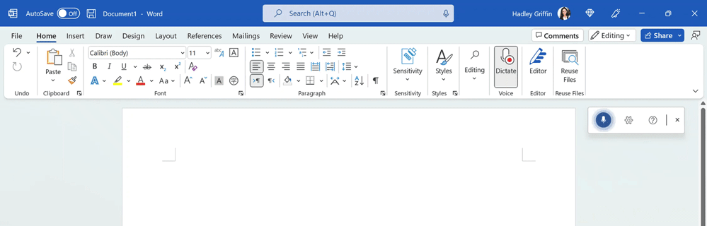 Get ready for the redesigned Dictation Toolbar coming to Office apps
