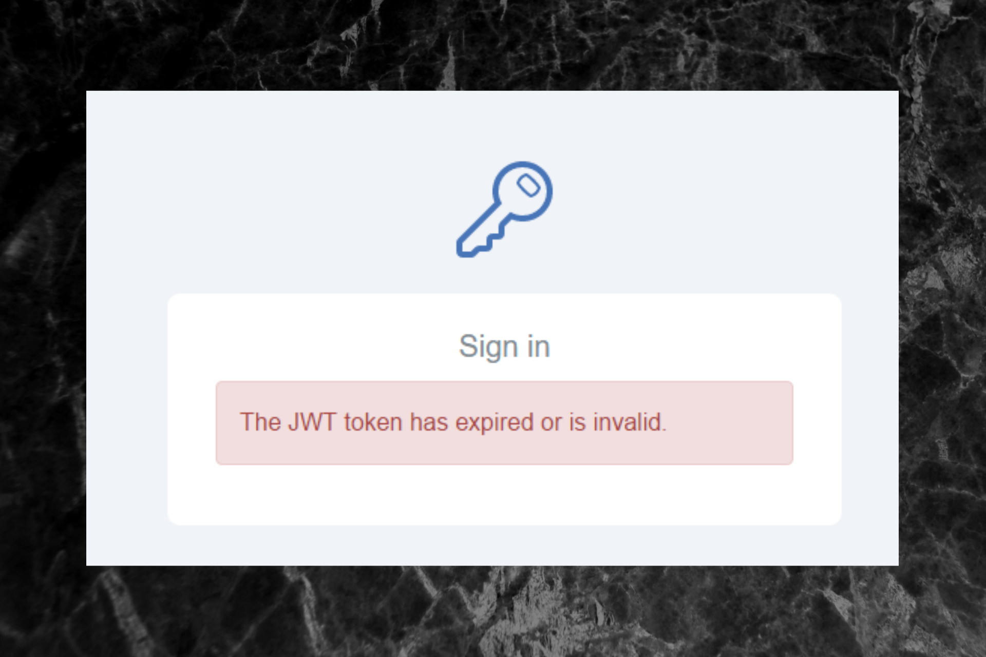 JWT Expired error