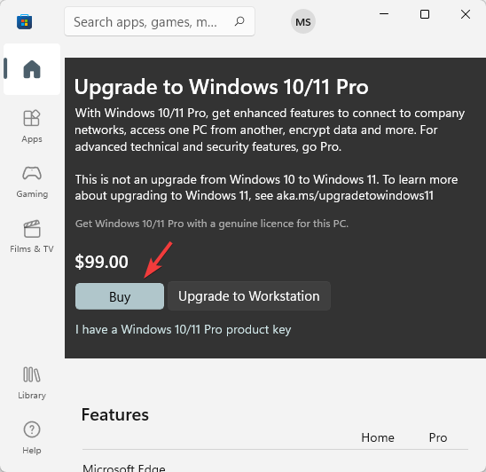 Upgrade to Windows 10/11 Pro 