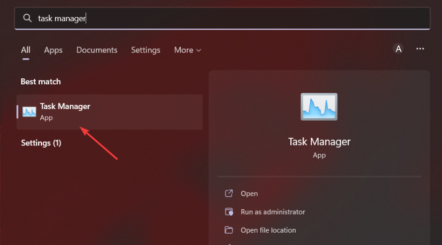 task manager search