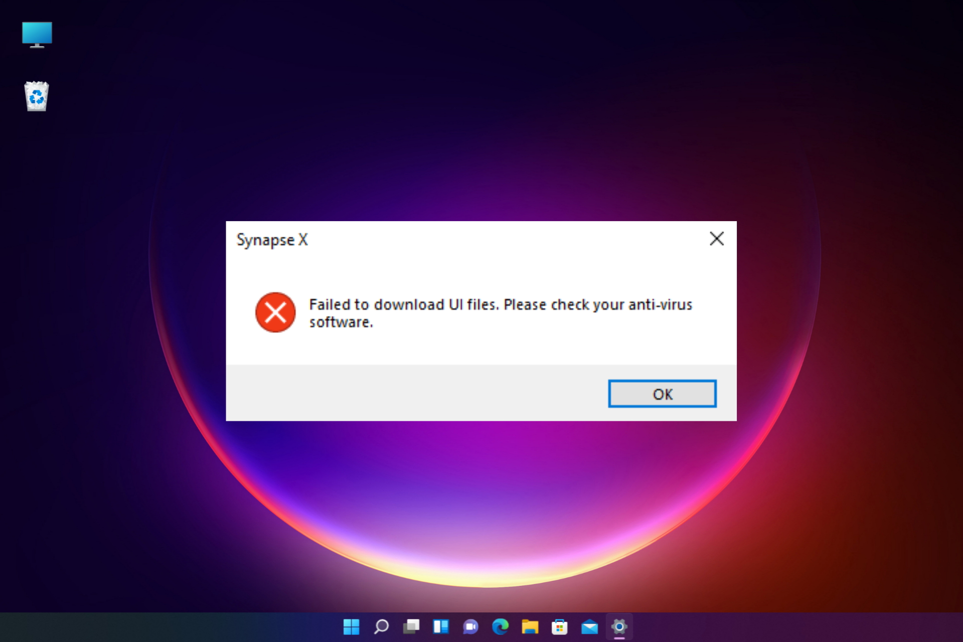 synapse x failed to download launcher data