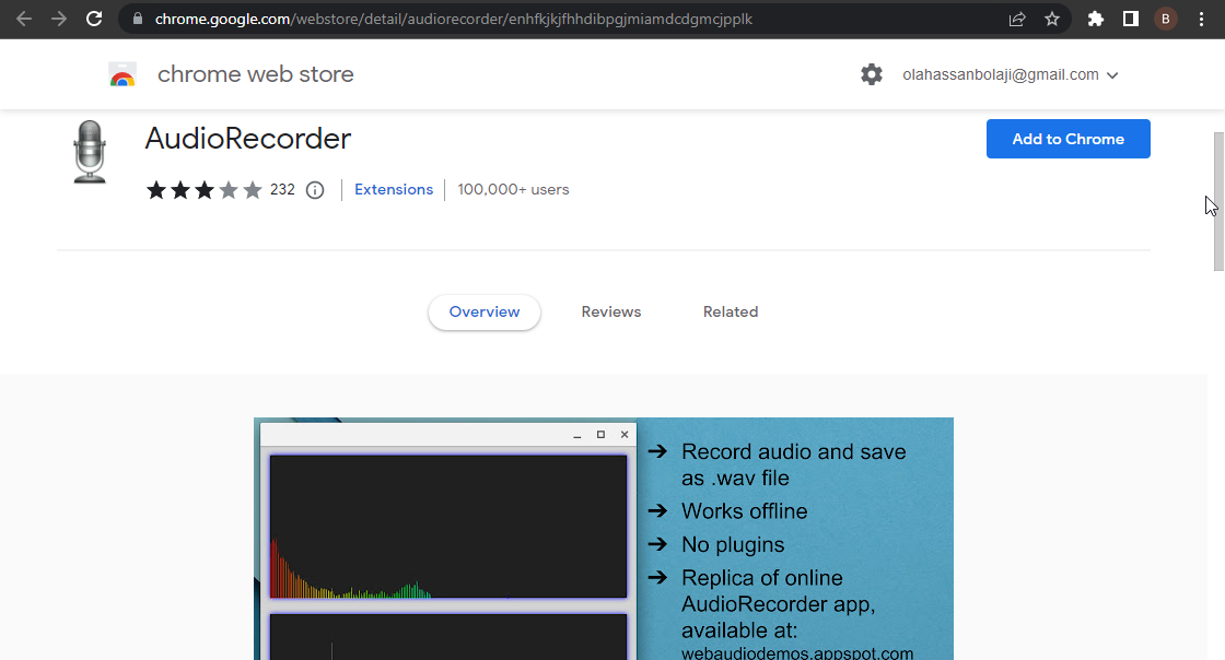 audio extension browser recorder