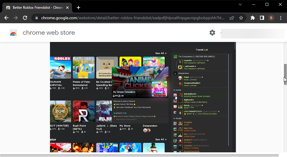 Better Roblox Friendslist