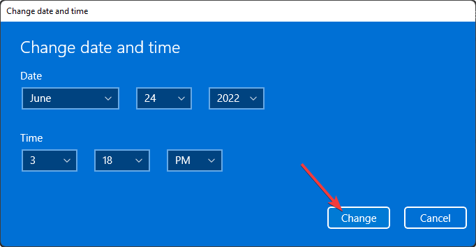 changing time win11