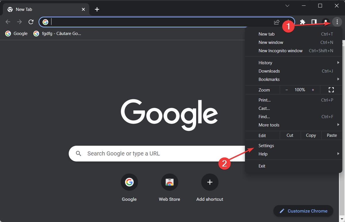 chrome-three-dot Google Chrome not responding