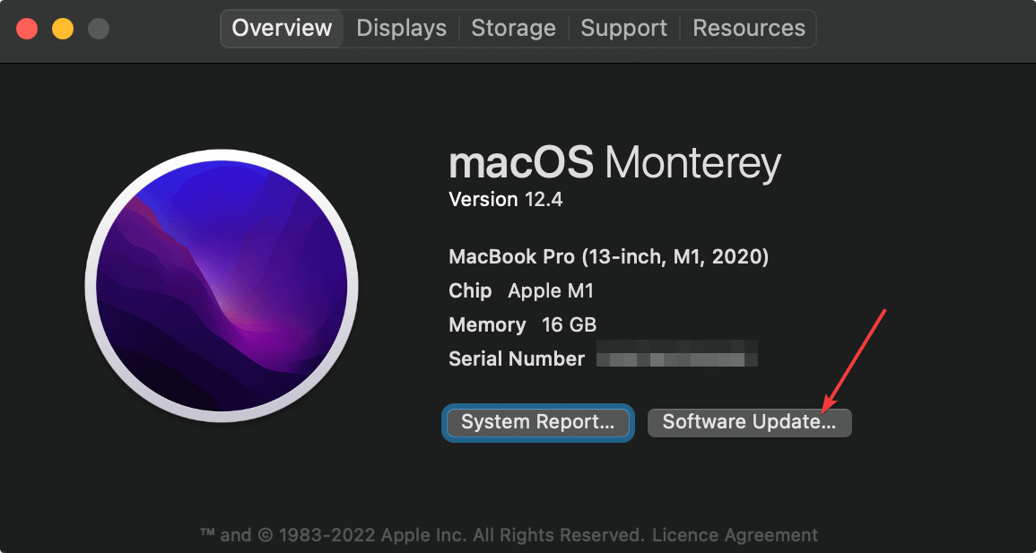 clicking software update mac