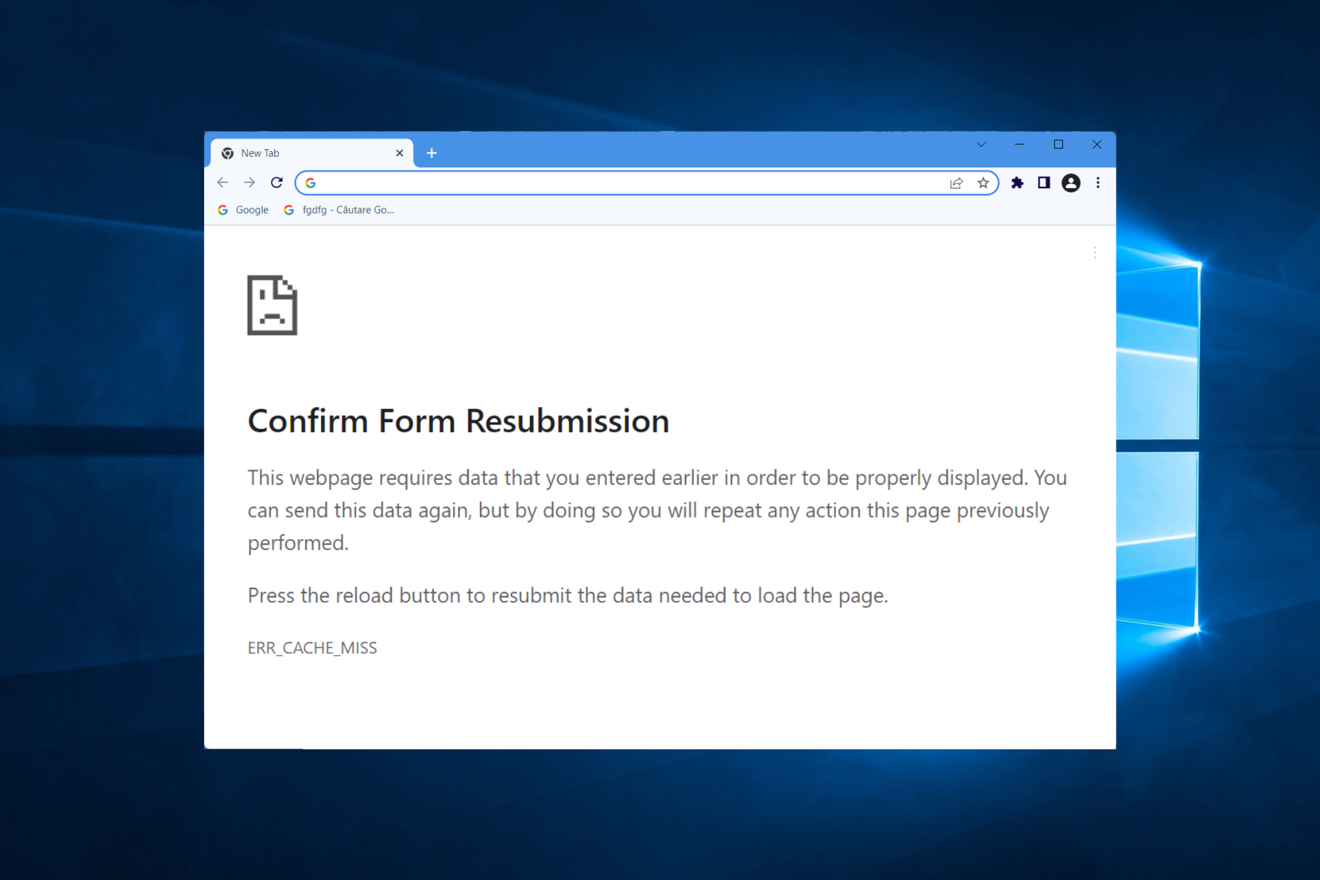 err-form confirm form resubmission err_cache_miss