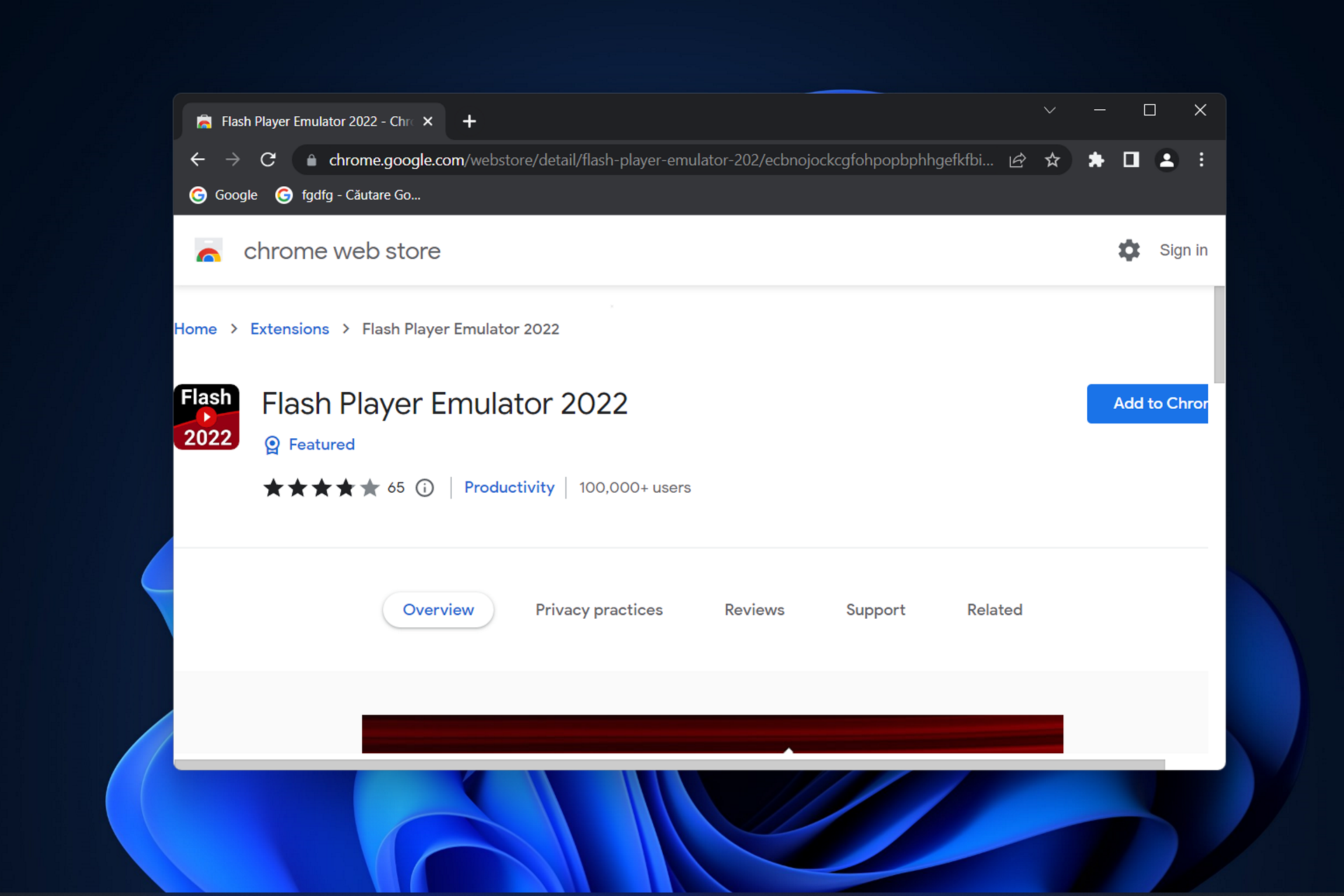 free adobe flash player google chrome