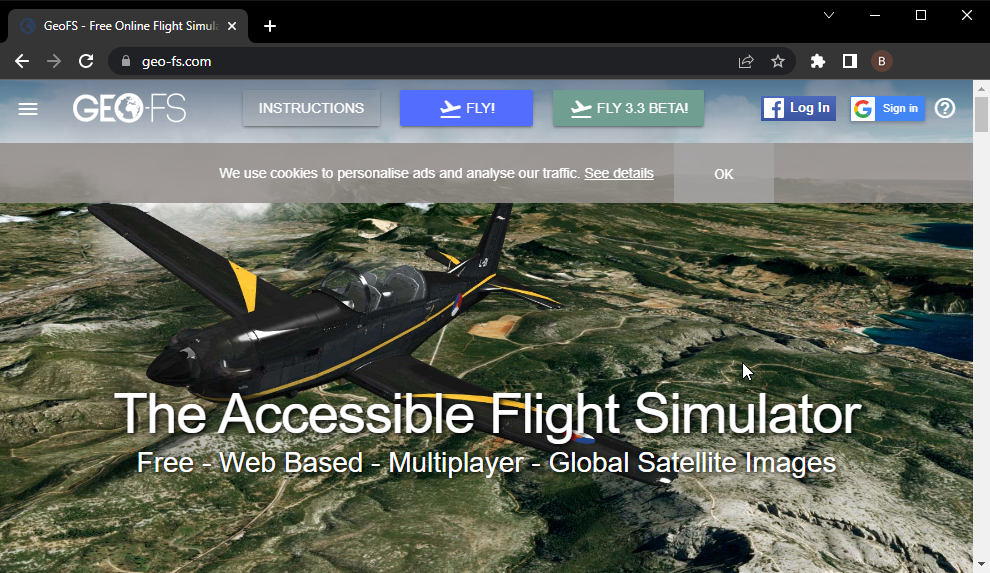 geo fs browser airplane games
