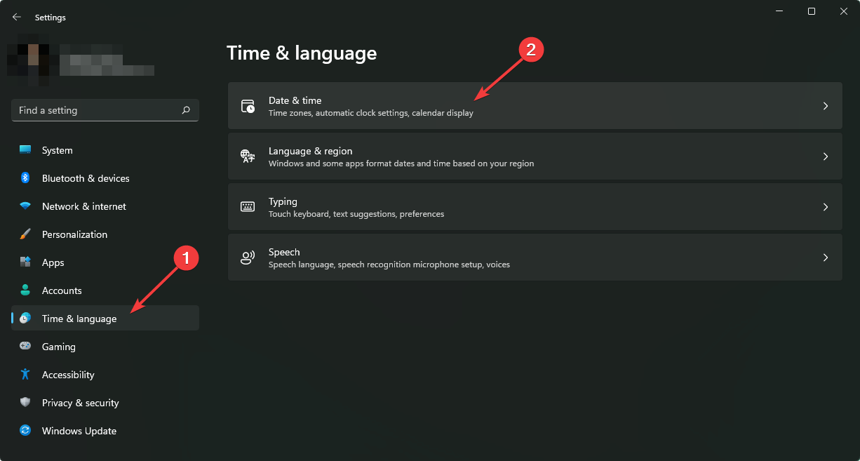 going date and time settings win11