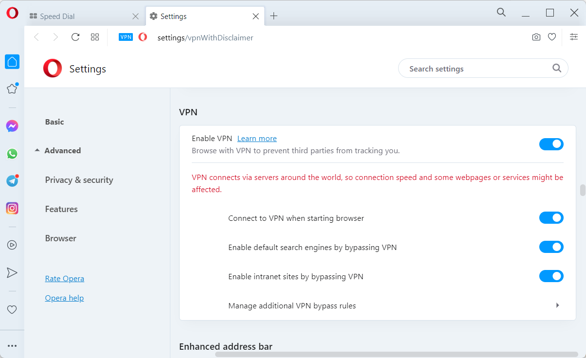OPERA VPN best customizable browser

