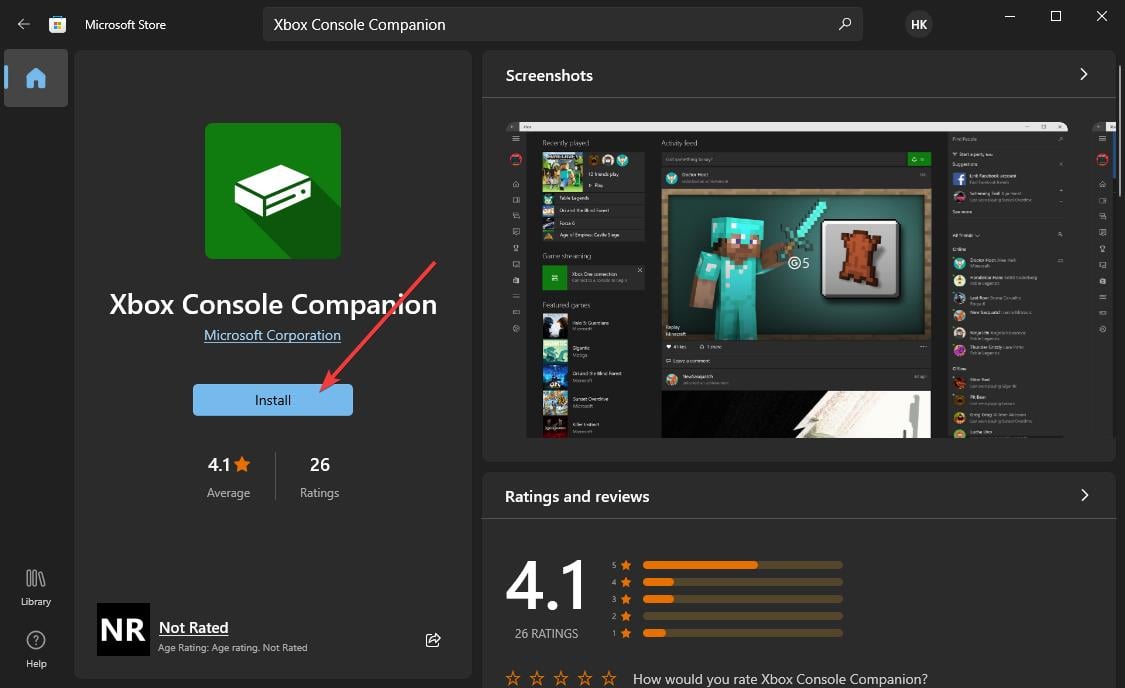 xbox console companion download