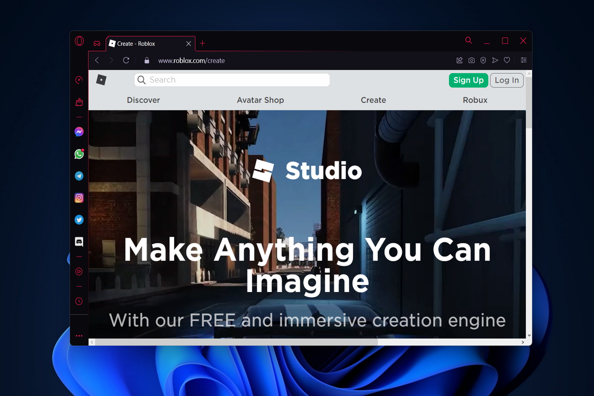 opera-gx-roblox roblox studio browser not supported