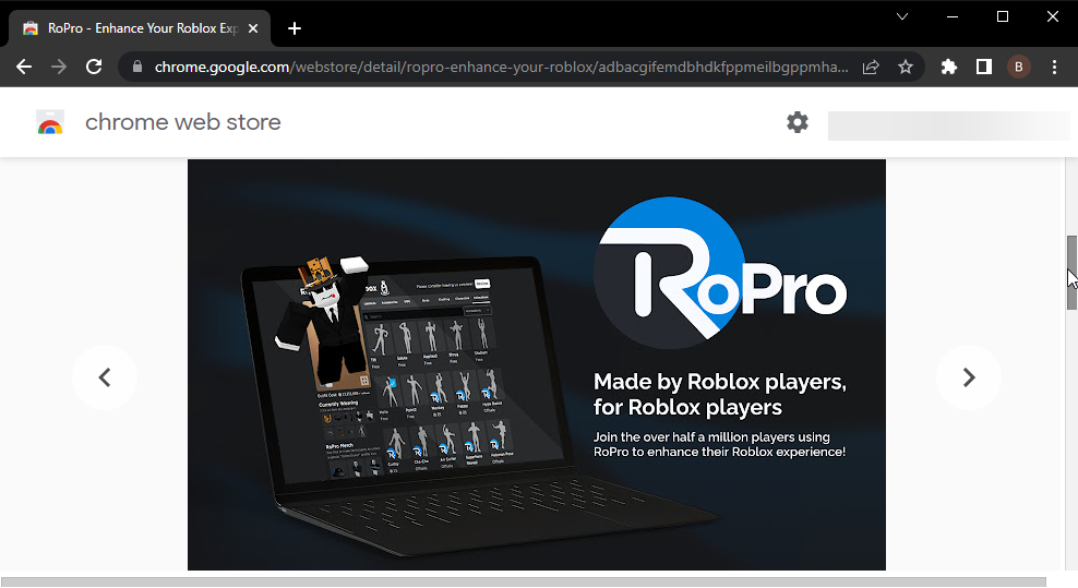 RoPro is the number one chrome extension. Thoughts? : r/roblox