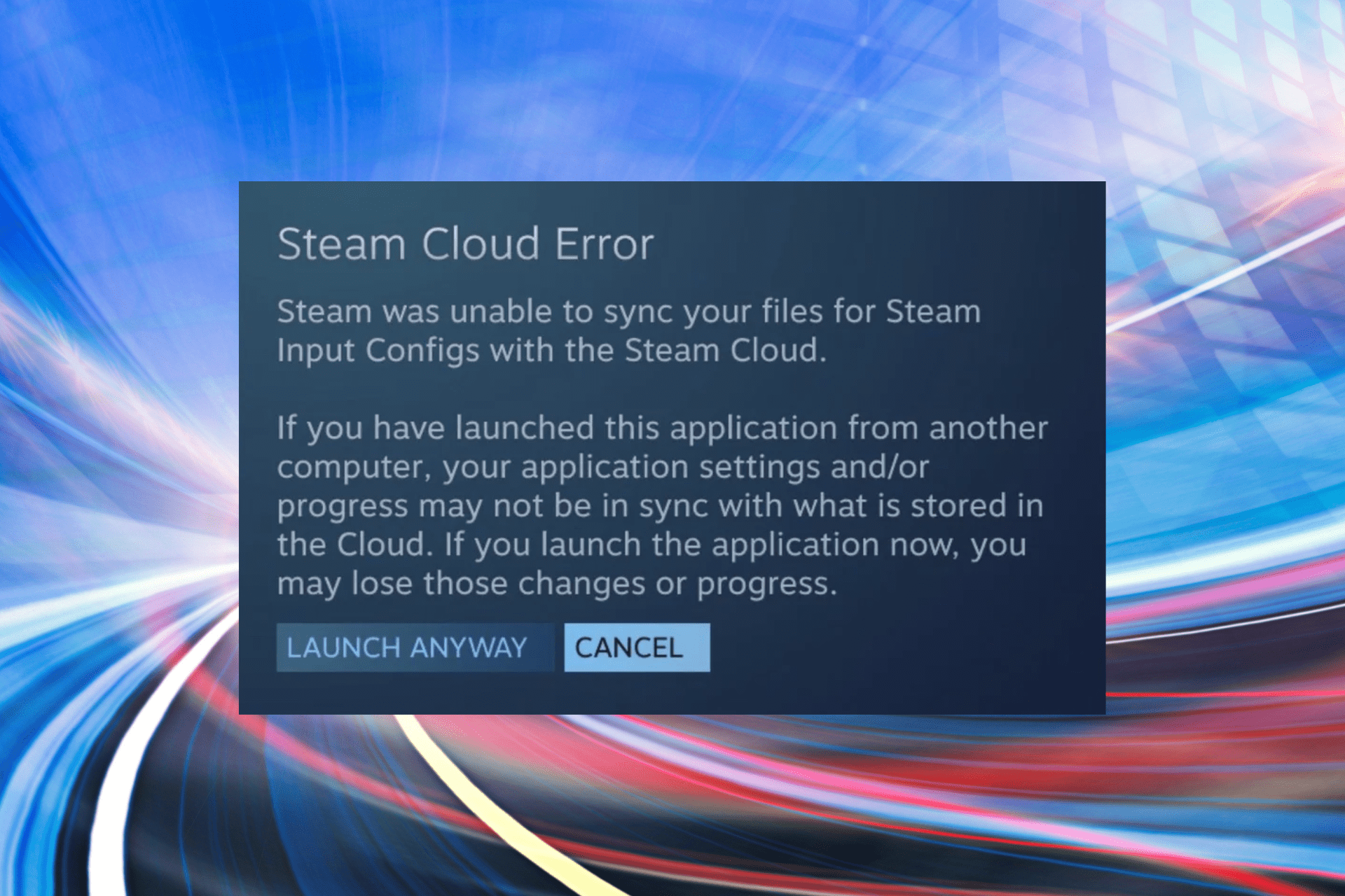 Fix the Steam Cloud Error