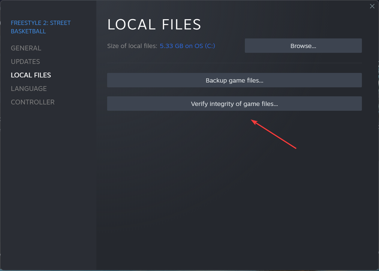 Verify integrity of game files to fix steam cloud error