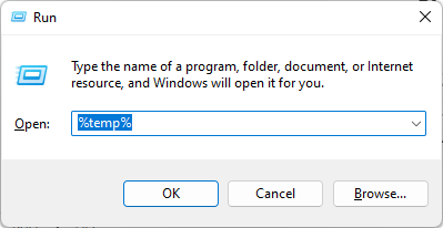temp command run windows