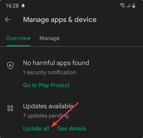 update apps android play store