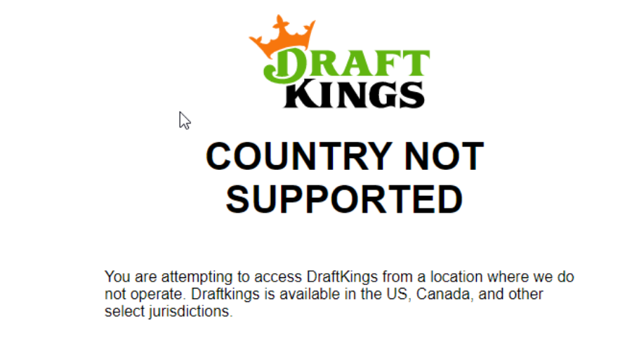 draftkings network error - states supported