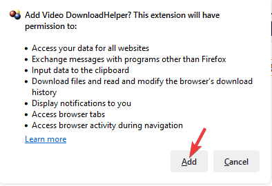 add video downloadhelper extension