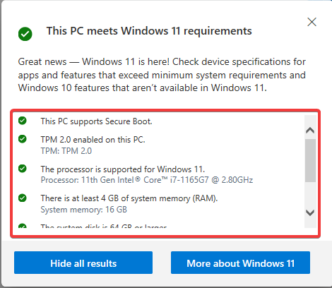 pc health check Windows 11