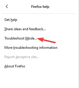 firefox troubleshoot mode