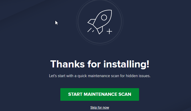 Installation complete - avast cleanup won't open