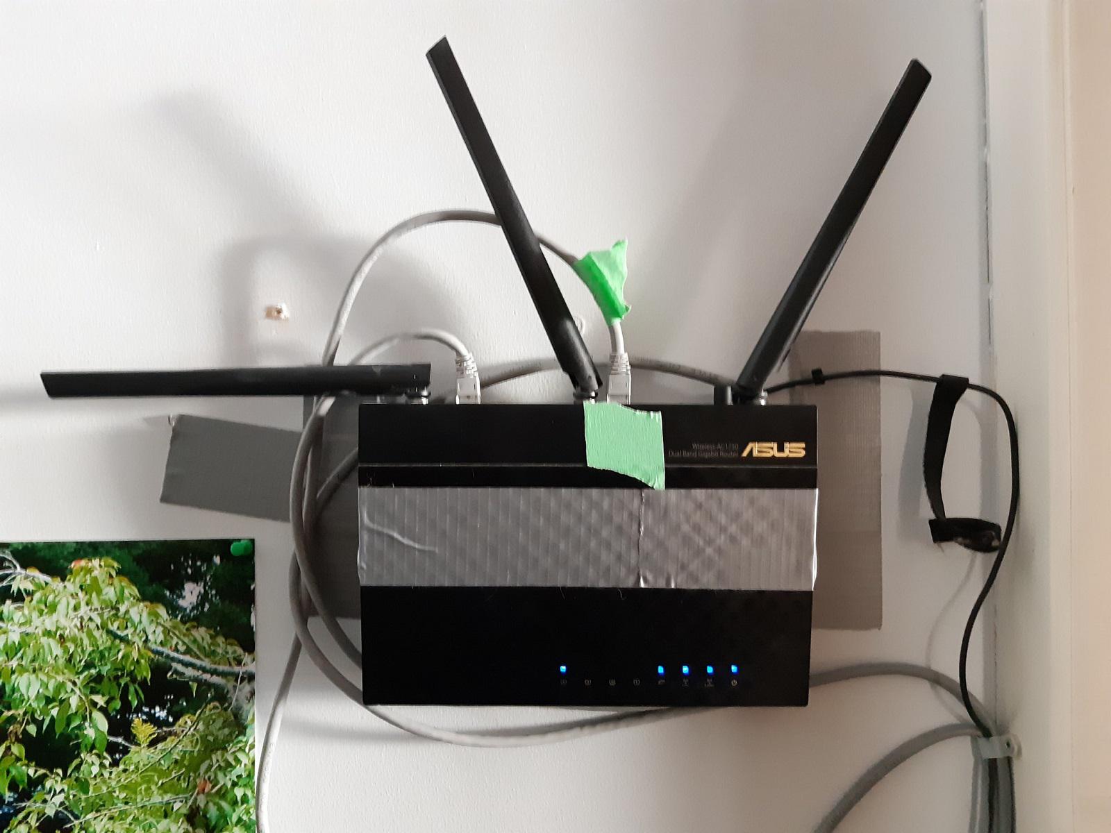 router on an elevated position