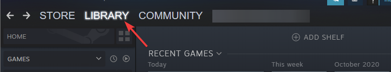 go to steam library