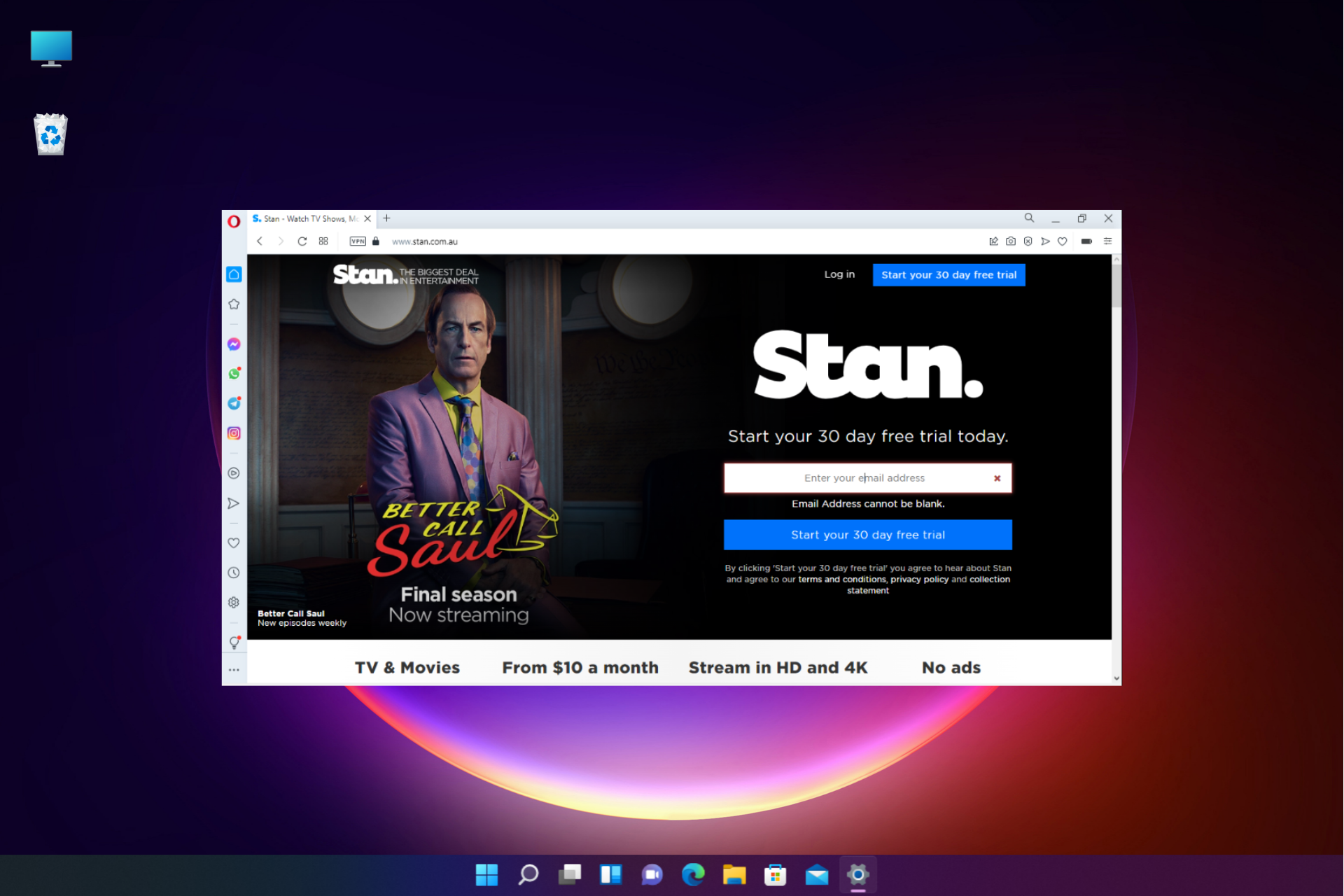 best stan tv browser
