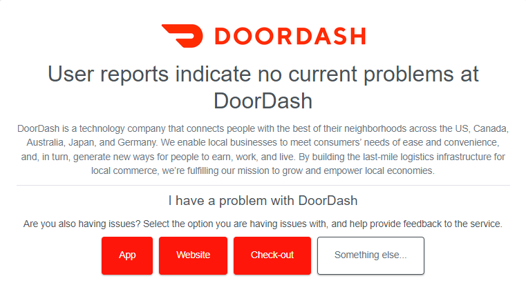 doordash network error