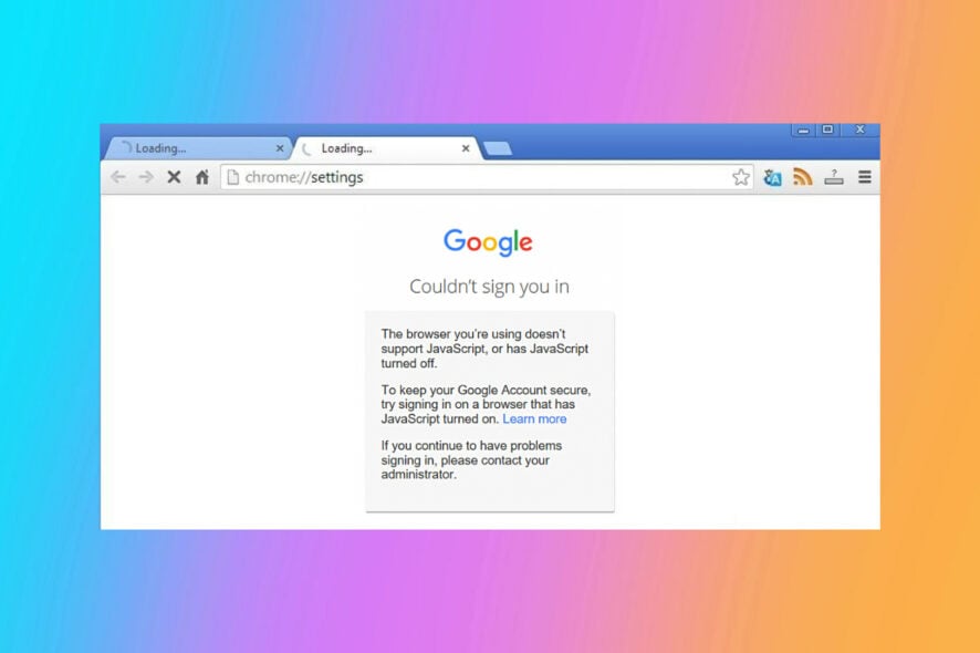 chrome error