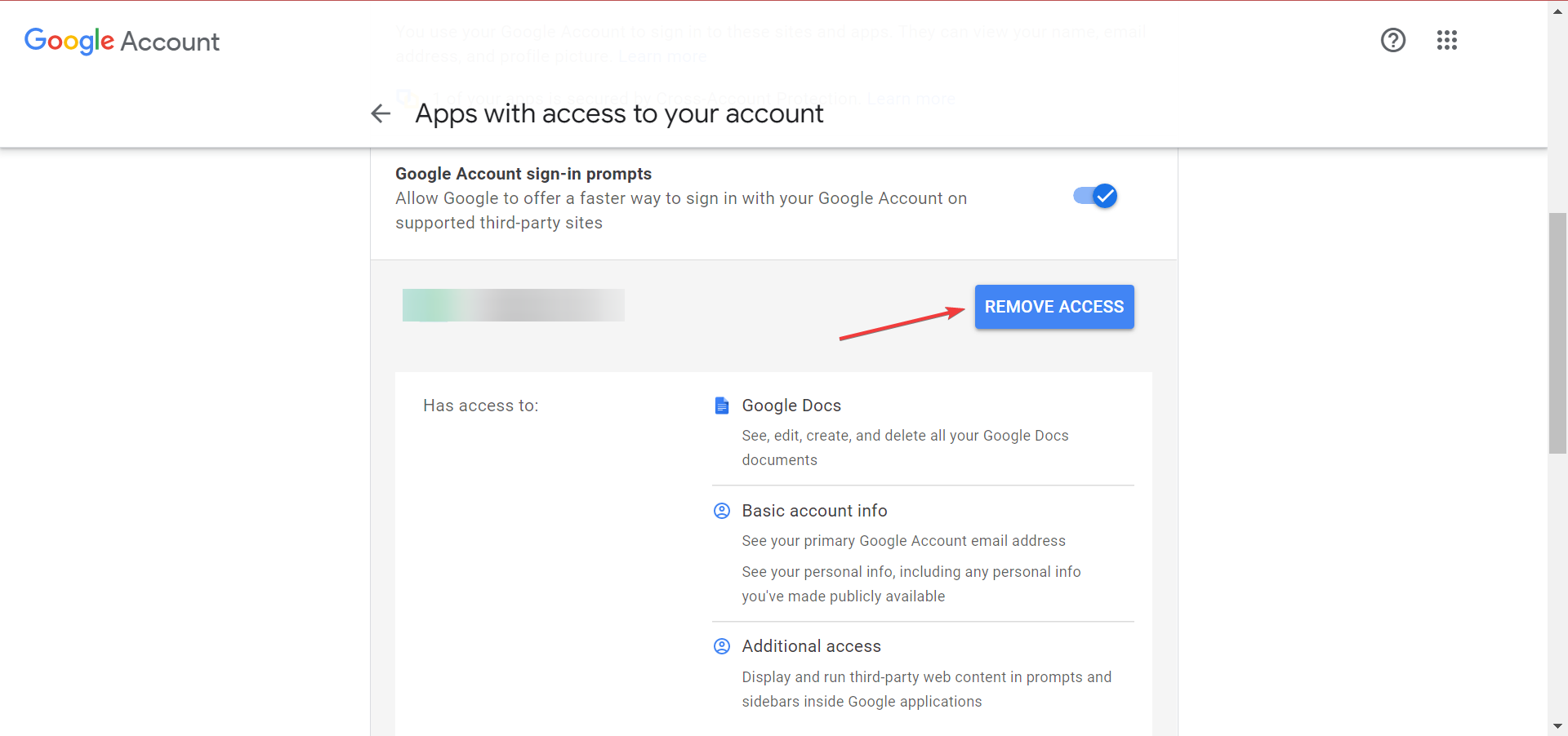 remove access to stop emails going to trash in gmail