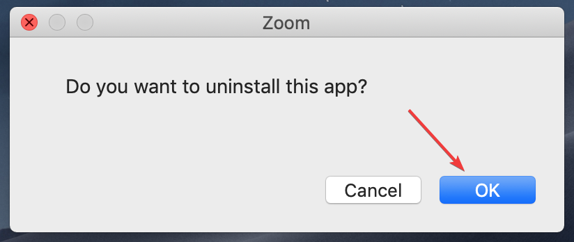  confirming zoom unistallation on mac