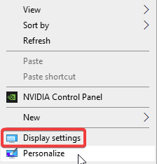 display settings windows 10 options
