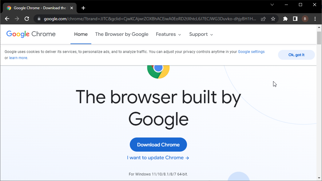 download buttonchrome most visited sites not showing