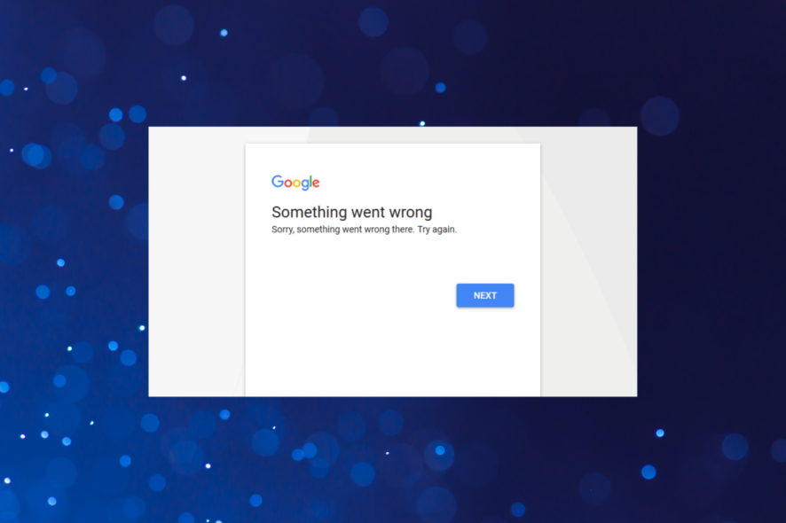 Fix something went wrong on Gmail