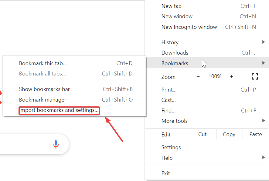 import bookmarks to chrome from firefox settings