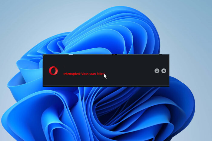 interrupted virus detected opera