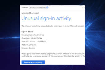 Microsoft Account Unusual Sign-in Activity: Should I Worry?