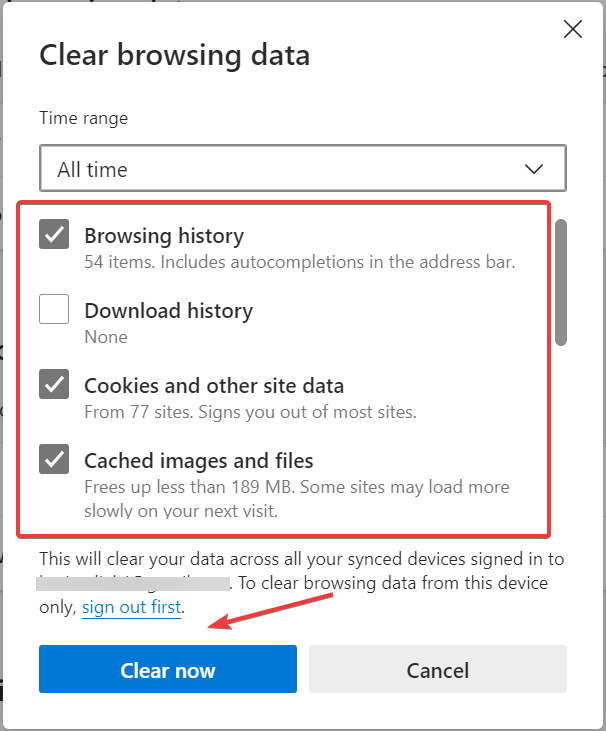Clear data to fix microsoft edge not opening