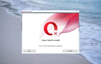 How do I fix Opera if it failed to install