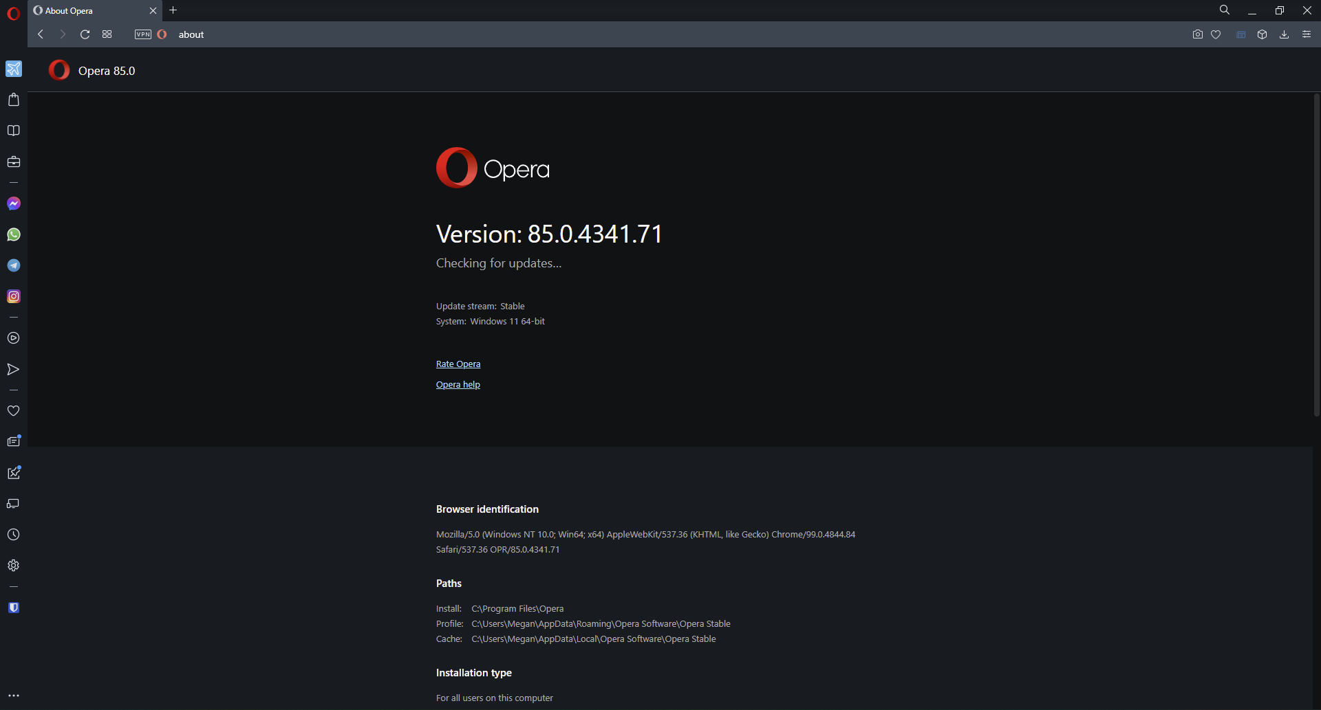 Check for the latest version of Opera.