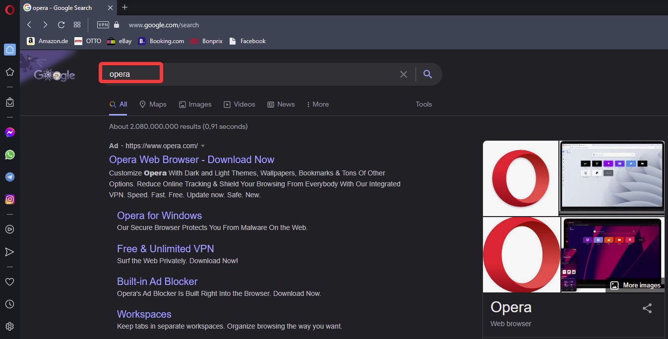 opera search
