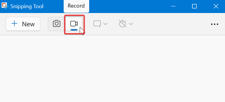 snipping tool record option