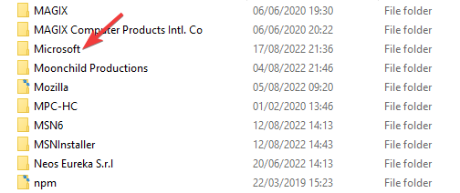Microsoft folder