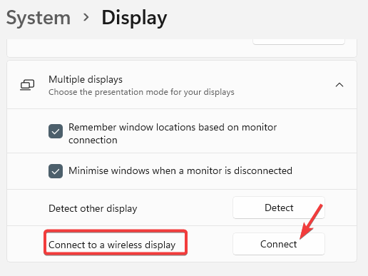 Connect to a wireless display