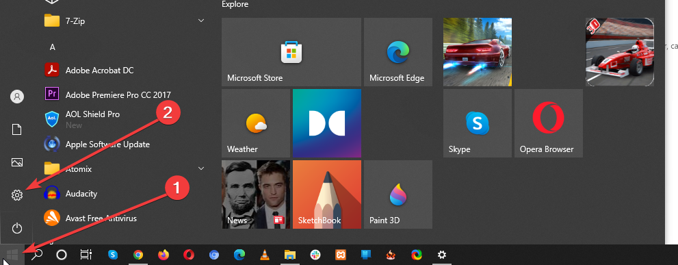 Start button and settings - external monitor not working with surface pro
